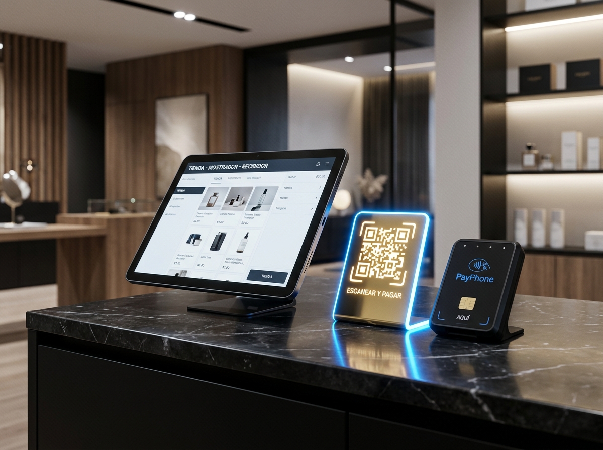 Ecosistema Tienda, Mostrador y Recibidor PayPhone Core